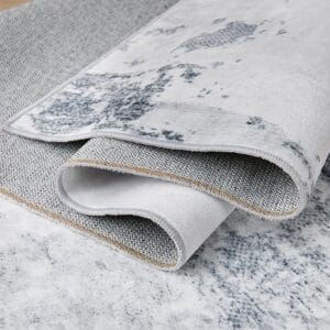 Grey cream washable kitchen runner 60x180cm non-slip rubber back in front of kitchen sink