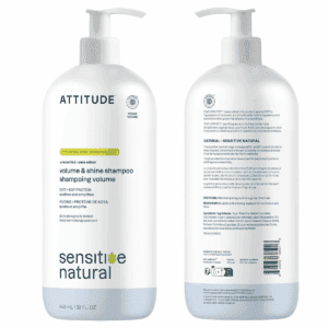 ATTITUDE Sensitive Natural volume and shine clean shampoo for fine hair unscented 946ml