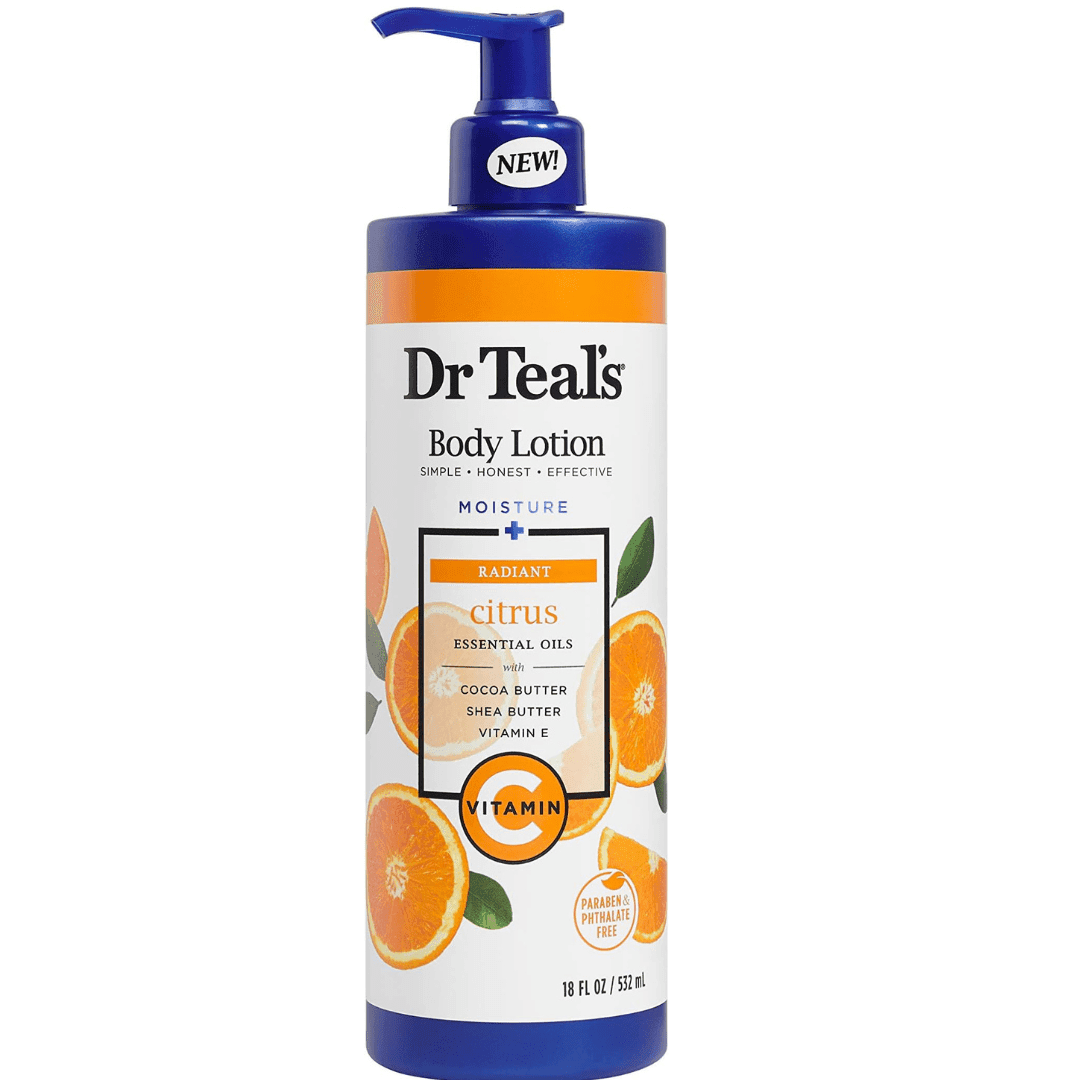 Dr Teal's Glow and Radiance Vitamin C citrus body lotion with magnesium sulfate 532ml